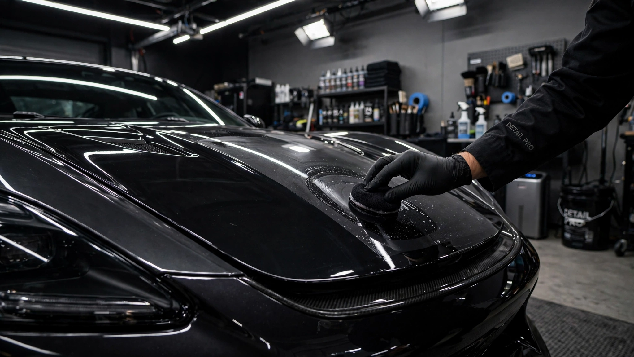 Ceramic coating being applied to a car in Bolton — deep gloss finish